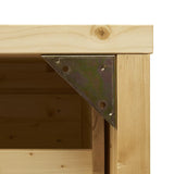 Smeđi ormarić ispod umivaonika Naturel Country od masivne smreke s dvije ladice i četkanom površinom.