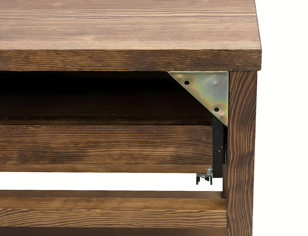 Naturel Country ormarić ispod umivaonika na ploču 90 cm od masivne smreke u nijansi palisander