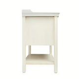 Bijeli stojeći kupaonski ormarić Naturel Country s keramičkim umivaonikom 65x85x53 cm