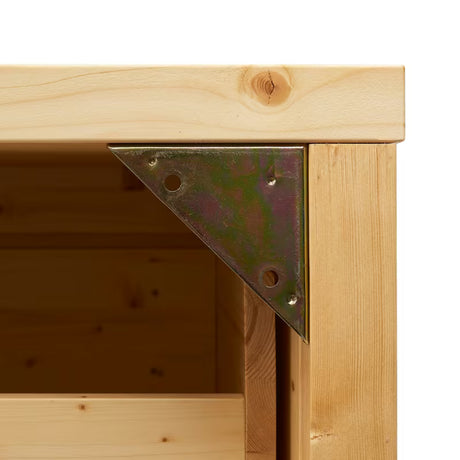 Smeđi stojeći ormarić s keramičkim umivaonikom Naturel Country od masivne smrekovine s četkanom površinom