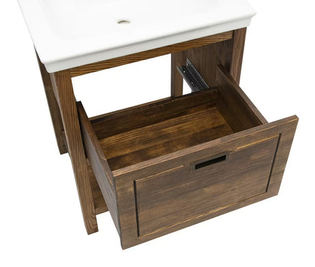 Naturel Country ormarić s umivaonikom u nijansi palisandra u retro dizajnu