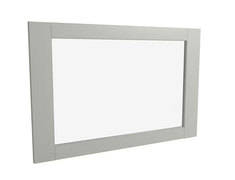 Ogledalo Naturel Country 120x80 cm s bijelim okvirom od masivne smreke, prikladno za vješanje okomito i vodoravno.