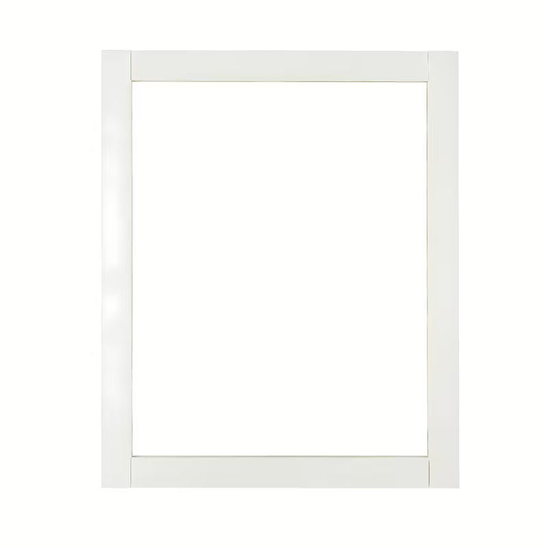 Pravokutno ogledalo Naturel Country 65x80 cm s bijelim okvirom od masivne smreke.