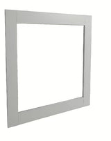 Kvadratno ogledalo Naturel Country 80x80 cm s bijelim okvirom od masivne smreke.