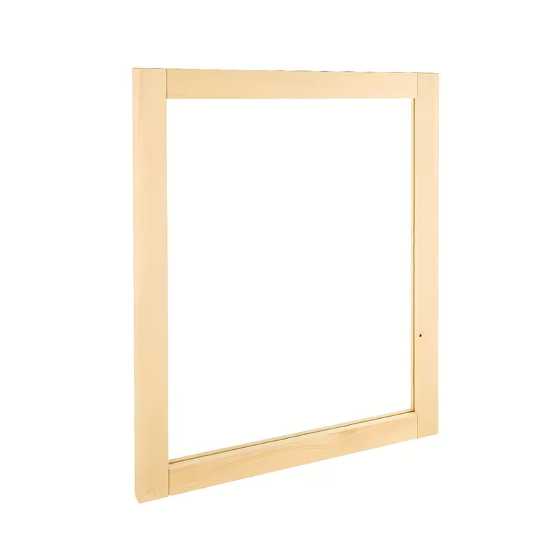 Pravokutno ogledalo Naturel Country 65x80 cm u prirodnom drvenom okviru od masivne smreke.