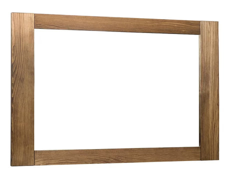 Ogledalo Naturel Country 120x80 cm s okvirom od masivnog drva u nijansi palisander