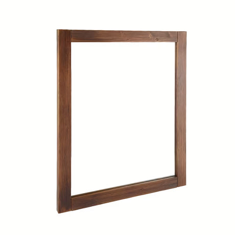 Ogledalo Naturel Country 65 x 80 cm s okvirom od masivnog drva u nijansi palisandra.