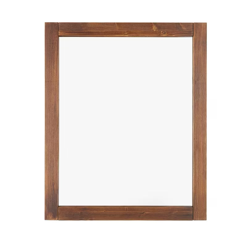 Ogledalo Naturel Country 65 x 80 cm s okvirom od masivnog drva u nijansi palisandra.