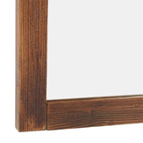 Ogledalo Naturel Country 65 x 80 cm s okvirom od masivnog drva u nijansi palisandra.