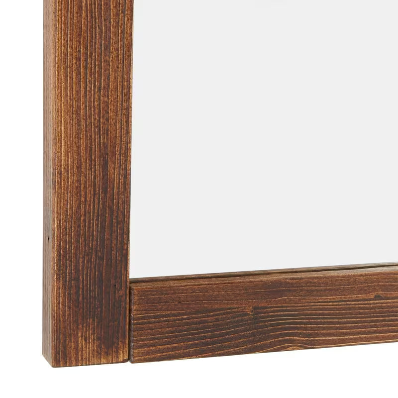 Ogledalo Naturel Country 65 x 80 cm s okvirom od masivnog drva u nijansi palisandra.