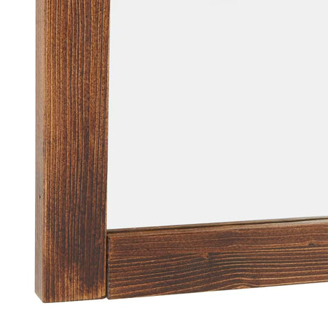 Ogledalo Naturel Country 65 x 80 cm s okvirom od masivnog drva u nijansi palisandra.