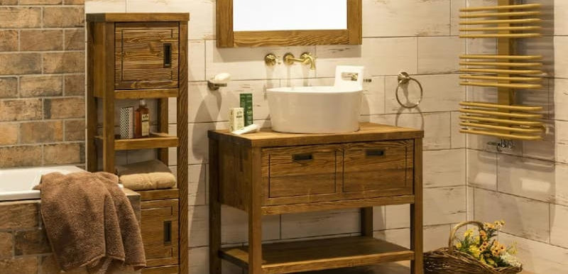 Naturel Country rustikalnog izgleda pro ugodnu kupaonicu