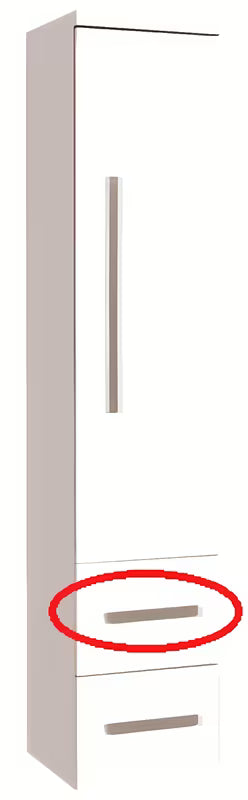 Sjajna kromirana ručkica Naturel Cube za kupaonski namještaj minimalističkog dizajna