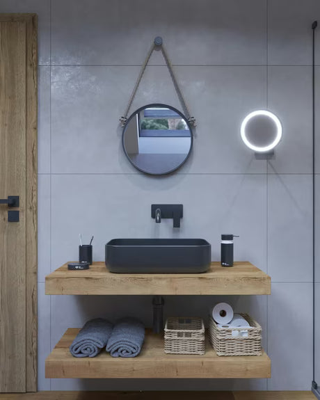 Viseća ploča za umivaonik Naturel Dolce u dekoru hrasta halifax s laminiranom površinom