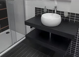 Crna ploča za umivaonik Naturel Dolce 90 x 50 x 8 cm bez izreza za pro sifon i slavinu