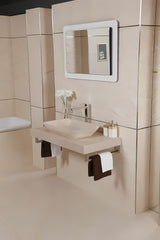 Nosač od nehrđajućeg čelika Naturel Dolce u izvedbi Supersteel pro za zidnu montažu ploče s umivaonikom.