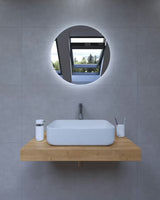 Kupaonski set Naturel Dolce s pločom u dekoru hrasta halifax i umivaonikom na ploču