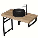 Konzole Naturel Dolce u crnoj mat boji, kupaonski pribor