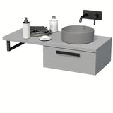 Konzole Naturel Dolce u crnoj mat boji, kupaonski pribor