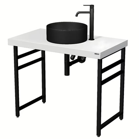 Kvadratna noga ispod ploče Naturel Dolce u crnoj mat izvedbi