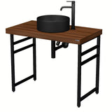 Kvadratna noga ispod ploče Naturel Dolce u crnoj mat izvedbi