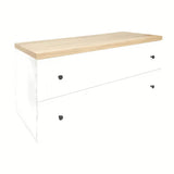 Viseća kupaonski ormarić Naturel Forli u bijeloj boji sa sjajnom površinom i pokrovnom pločom