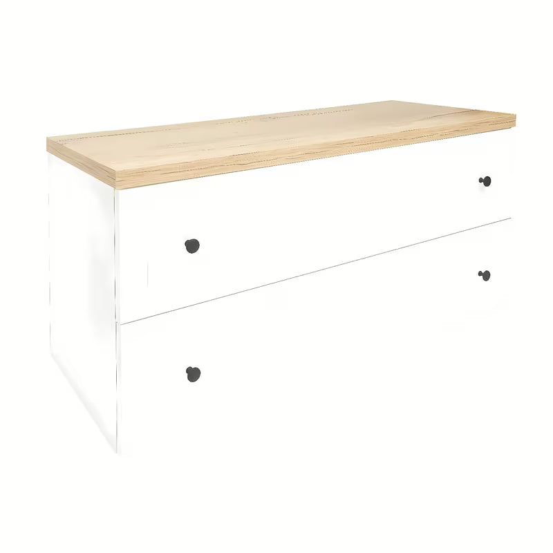 Viseća kupaonski ormarić Naturel Forli u bijeloj boji sa sjajnom površinom i pokrovnom pločom