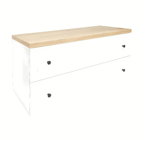 Viseća kupaonski ormarić Naturel Forli u bijeloj boji sa sjajnom površinom i pokrovnom pločom