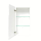 Visoka viseća kupaonski ormarić Naturel Forli u bijeloj sjajnoj boji, 40x78,5x22 cm.