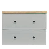 Viseća kupaonski ormarić Naturel Forli u sivoj mat boji s pločom u dekoru hrasta Halifax