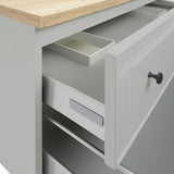 Viseća kupaonski ormarić Naturel Forli u sivoj mat boji s pločom u dekoru hrasta Halifax