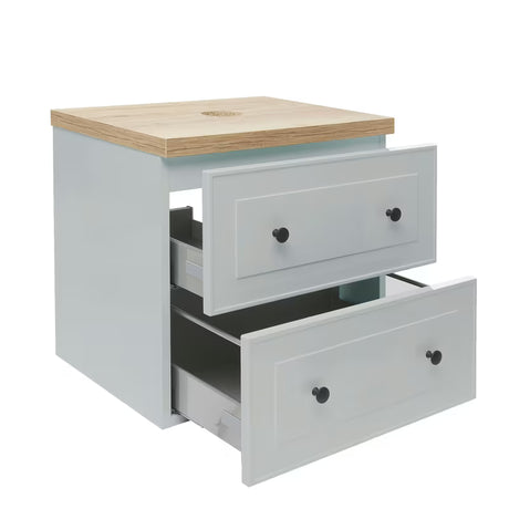 Kupaonski ormarić Naturel Forli u sivoj mat boji s pločom u dekoru hrasta halifax