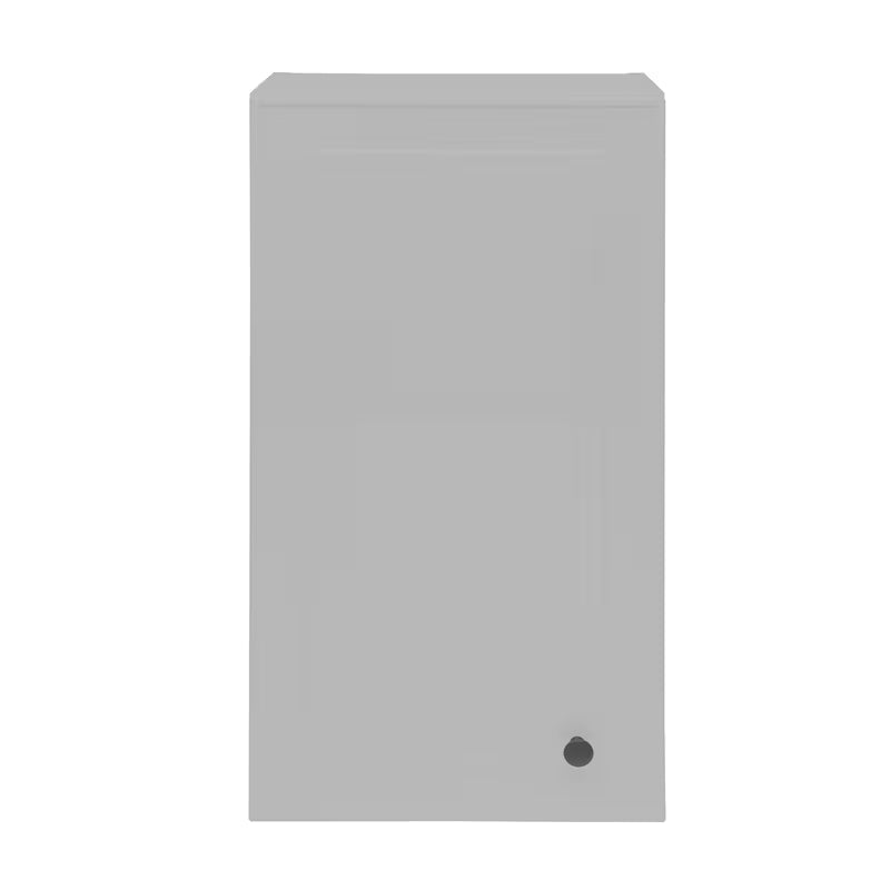 Visoka viseća kupaonski ormarić Naturel Forli u sivoj mat boji s vratima.