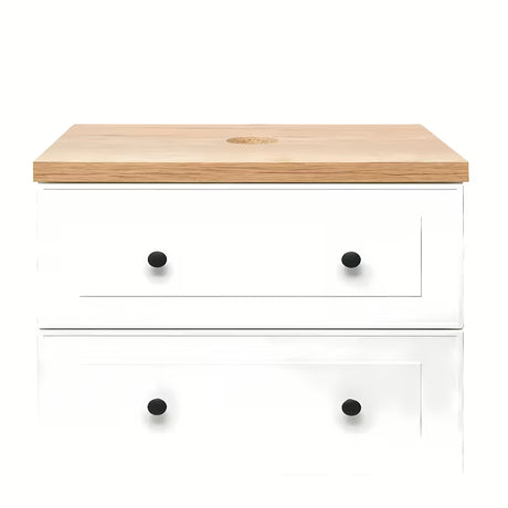 Viseća kupaonski ormarić ispod umivaonika Naturel Forli u bijeloj boji s pločom u dekoru hrasta Halifax.