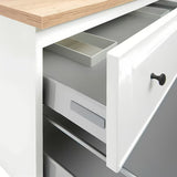 Bijela viseća ormarić ispod umivaonika Naturel Forli s pločom u dekoru hrasta Halifax