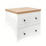 Bijela viseća ormarić ispod umivaonika Naturel Forli s pločom u dekoru hrasta Halifax