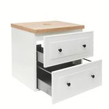 Bijela viseća ormarić ispod umivaonika Naturel Forli s pločom u dekoru hrasta Halifax