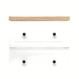 Bijela viseća ormarić ispod umivaonika Naturel Forli s pločom u dekoru hrasta Halifax