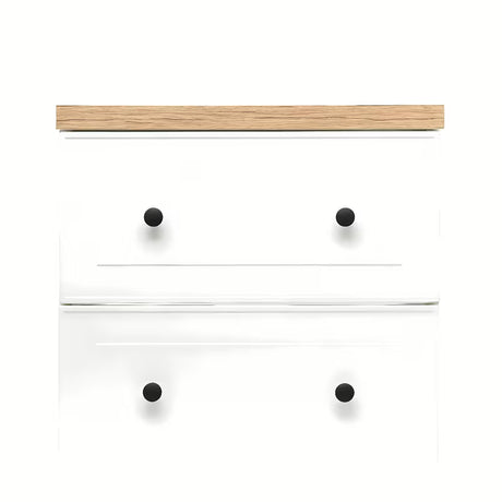 Bijela viseća ormarić ispod umivaonika Naturel Forli s pločom u dekoru hrasta Halifax