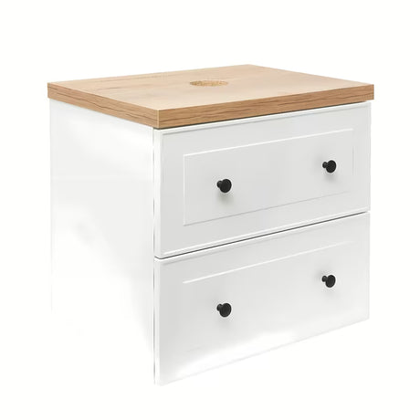 Viseća ormarić ispod umivaonika Naturel Forli u bijeloj boji s pločom u dekoru hrasta Halifax