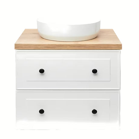 Viseća ormarić ispod umivaonika Naturel Forli u bijeloj boji s pločom u dekoru hrasta Halifax