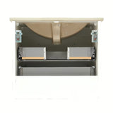 Bijela viseća kupaonski ormarić Naturel Forli s namještajskim umivaonikom 100x53x46 cm