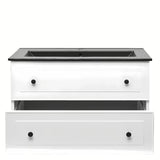 Bijela viseća kupaonski ormarić Naturel Forli s namještajskim umivaonikom 100x53x46 cm.