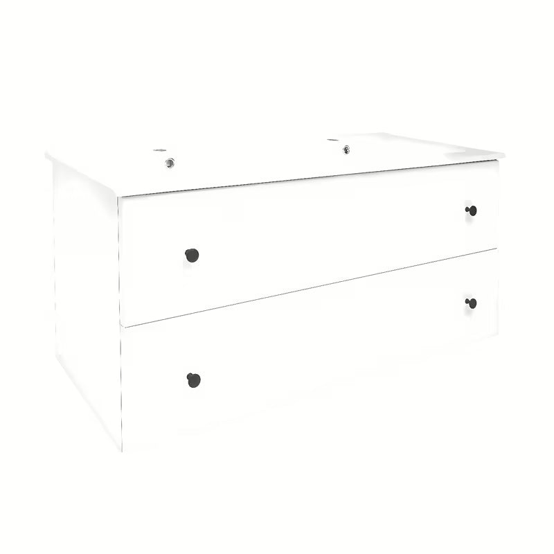 Bijela viseća kupaonski ormarić Naturel Forli s keramičkim umivaonikom 120x53x46 cm