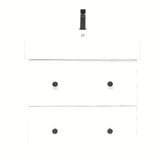 Bijeli viseća kupaonski ormarić Naturel Forli s keramičkim umivaonikom 60 cm