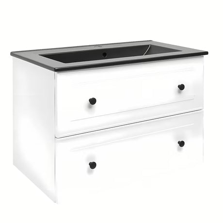 Viseća kupaonski ormarić Naturel Forli s umivaonikom u bijeloj boji