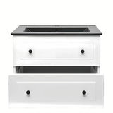 Viseća kupaonski ormarić Naturel Forli s umivaonikom u bijeloj boji