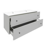 Viseća kupaonski ormarić Naturel Forli s umivaonikom za namještaj u sivoj mat izvedbi