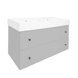 Viseća kupaonski ormarić Naturel Forli s keramičkim umivaonikom u sivoj mat boji