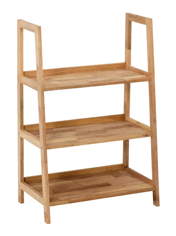 Stojeći regal Naturel Home u dekoru oraha s mat uljenom površinom od masivnog drva.